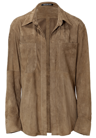 Buttonless Suede Jacket