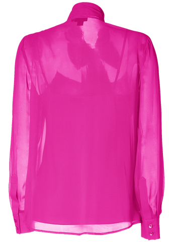 Silk Blouse with Tie Collar