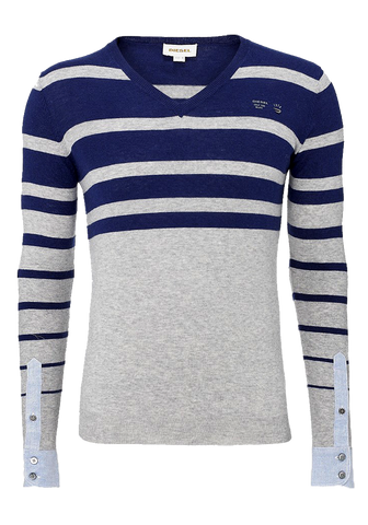 Stripe V-Neck Jumper