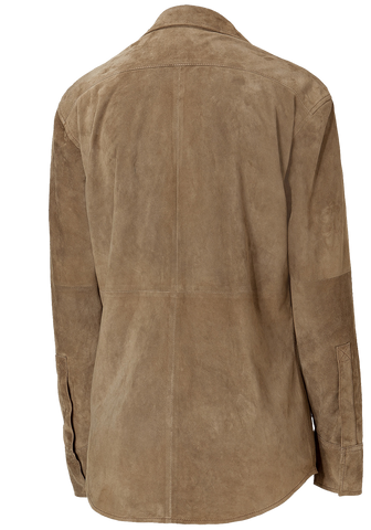 Buttonless Suede Jacket