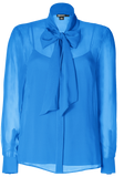 Silk Blouse with Tie Collar